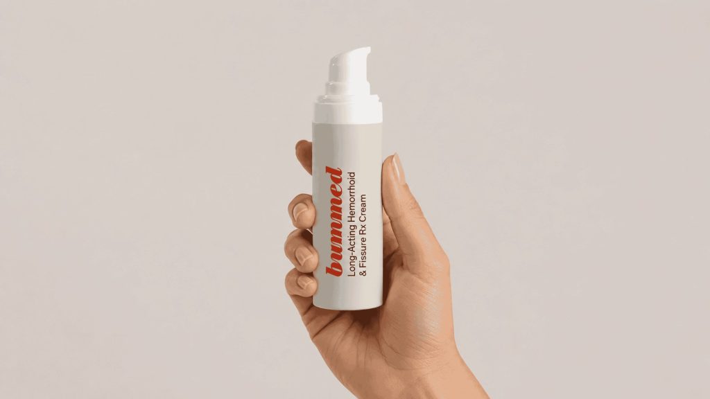 An image of a bottle of anal fissure cream